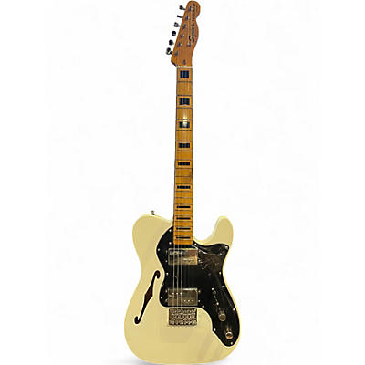Used Squier Classic Vibe 70s Thinline Telecaster Olympic White Hollow Body Electric Guitar