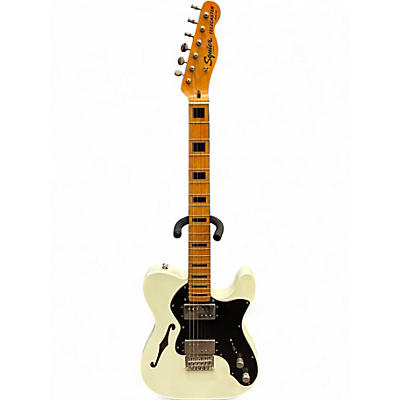 Used Squier Classic Vibe 70s Thinline Telecaster Olympic White Hollow Body Electric Guitar