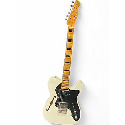Used Squier Classic Vibe 70s Thinline Telecaster Olympic White Hollow Body Electric Guitar