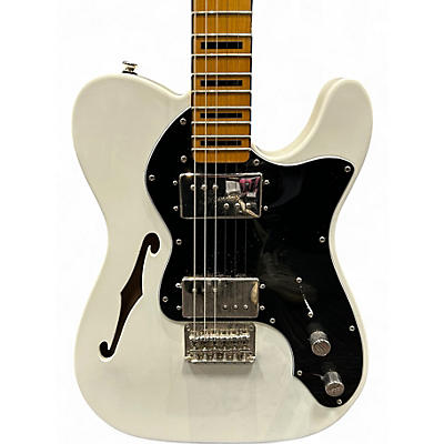 Used Squier Classic Vibe 70s Thinline Telecaster White Hollow Body Electric Guitar