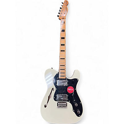 Used Squier Classic Vibe 70s Thinline Telecaster White Hollow Body Electric Guitar