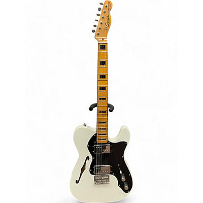 Used Squier Classic Vibe 70s Thinline Telecaster white Hollow Body Electric Guitar