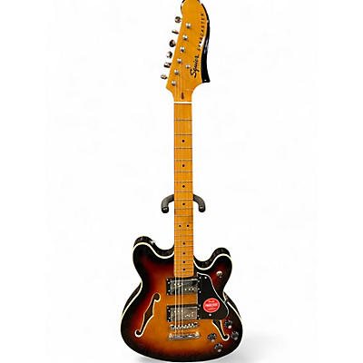 Used Squier Classic Vibe Starcaster Hollow 3 Color Sunburst Hollow Body Electric Guitar