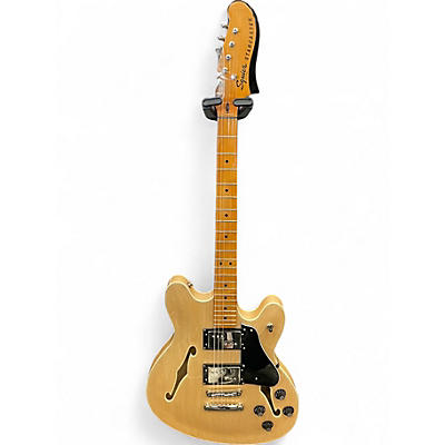 Used Squier Classic Vibe Starcaster Natural Hollow Body Electric Guitar