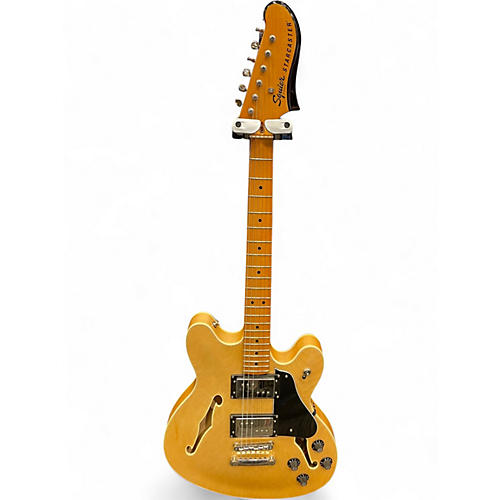Used Squier Classic Vibe Starcaster Natural Hollow Body Electric Guitar Natural