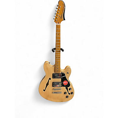 Used Squier Classic Vibe Starcaster Natural Hollow Body Electric Guitar