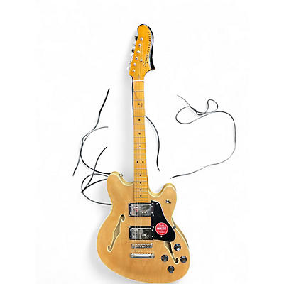 Used Squier Classic Vibe Starcaster Natural Hollow Body Electric Guitar