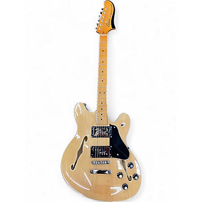 Used Squier Classic Vibe Starcaster Natural Hollow Body Electric Guitar