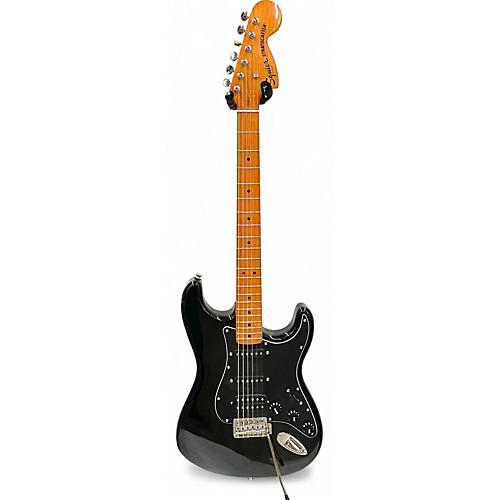 Squier Used Squier Classic Vibe Stratocaster 70's Black Solid Body Electric Guitar Black