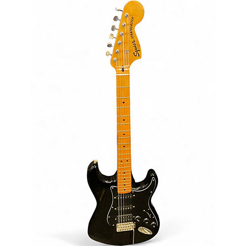 Used Squier Classic Vibe Stratocaster Black Solid Body Electric Guitar Black
