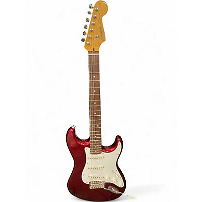 Used Squier Classic Vibe Stratocaster Candy Apple Red Metallic Solid Body Electric Guitar