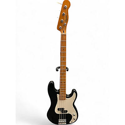Used Squier Classic Vibe Telecaster Bass Black and White Electric Bass Guitar
