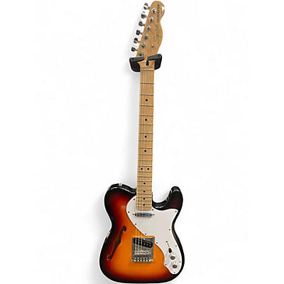Used Squier Classic Vibe Telecaster Thinline 3 Tone Sunburst Hollow Body Electric Guitar