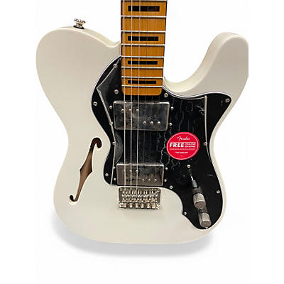 Used Squier Classic Vibe Telecaster Thinline Alpine White Hollow Body Electric Guitar