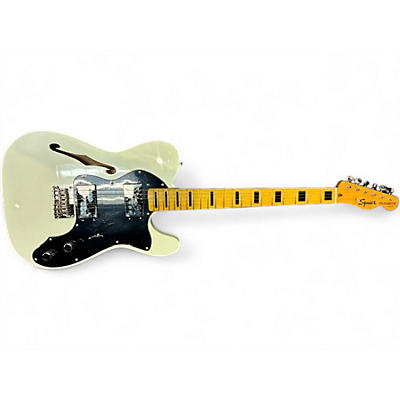 Used Squier Classic Vibe Telecaster Thinline Alpine White Hollow Body Electric Guitar