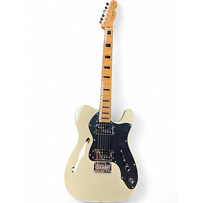 Used Squier Classic Vibe Telecaster Thinline Alpine White Hollow Body Electric Guitar