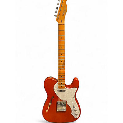 Used Squier Classic Vibe Telecaster Thinline Amber Hollow Body Electric Guitar