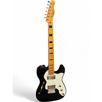 Used Squier Classic Vibe Telecaster Thinline Black Hollow Body Electric Guitar