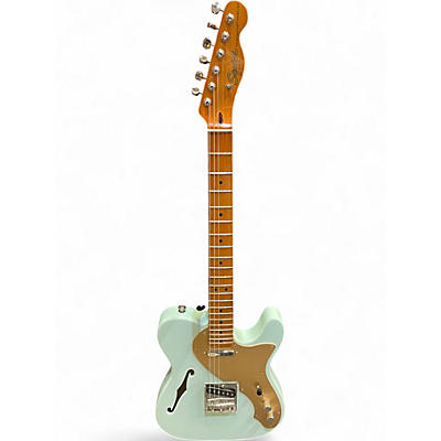 Used Squier Classic Vibe Telecaster Thinline Blue Hollow Body Electric Guitar