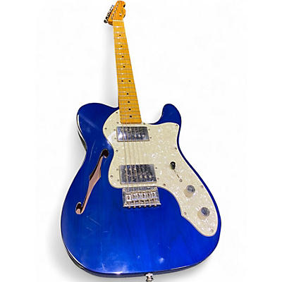 Used Squier Classic Vibe Telecaster Thinline Blue Hollow Body Electric Guitar