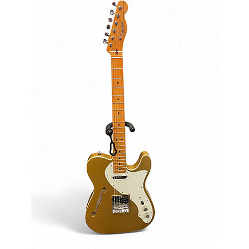 Used Squier Classic Vibe Telecaster Thinline Gold Hollow Body Electric Guitar Gold