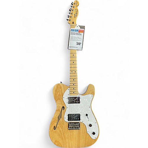 Squier Used Squier Classic Vibe Telecaster Thinline Natural Hollow Body Electric Guitar Natural