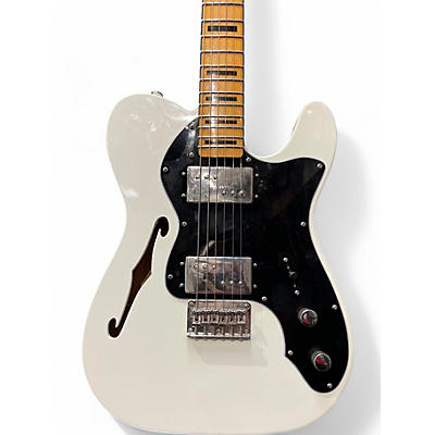 Used Squier Classic Vibe Telecaster Thinline Olympic White Hollow Body Electric Guitar