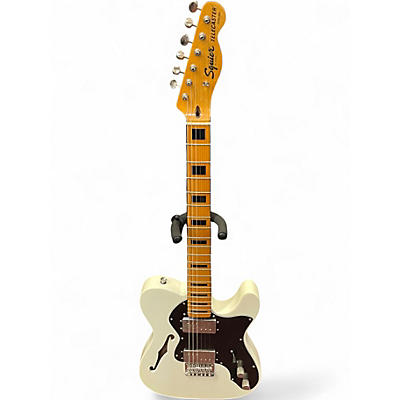 Used Squier Classic Vibe Telecaster Thinline Olympic White Hollow Body Electric Guitar