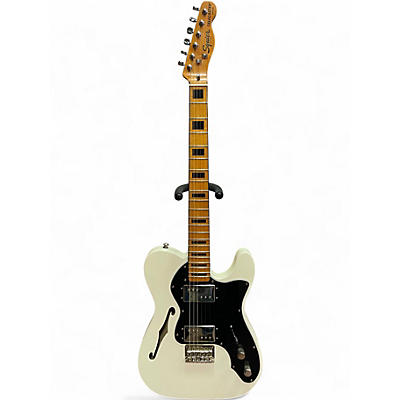 Used Squier Classic Vibe Telecaster Thinline Olympic White Hollow Body Electric Guitar