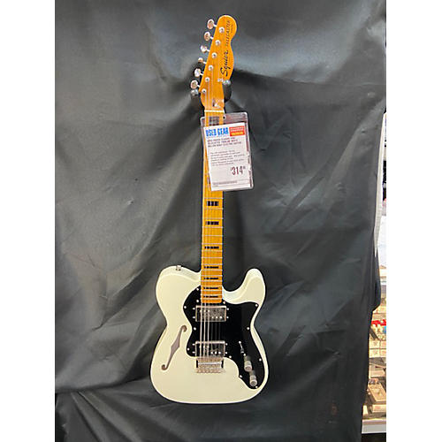 Squier Used Squier Classic Vibe Telecaster Thinline White Hollow Body Electric Guitar White