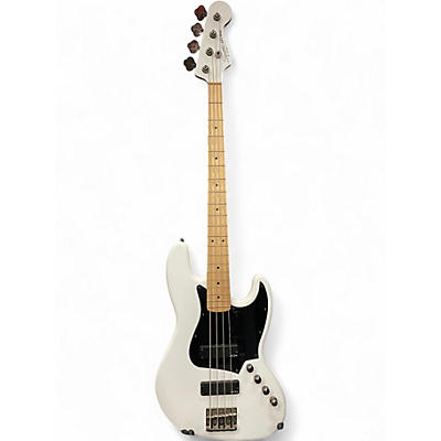 Used Squier Contemporary Active Jazz Bass White Electric Bass Guitar