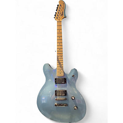 Used Squier Contemporary Active Starcaster Ice Blue Metallic Hollow Body Electric Guitar