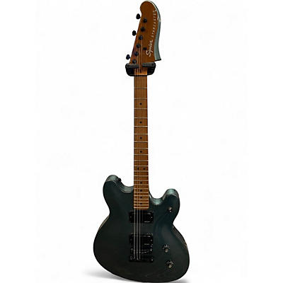 Used Squier Contemporary Active Starcaster Ice Blue Metallic Hollow Body Electric Guitar