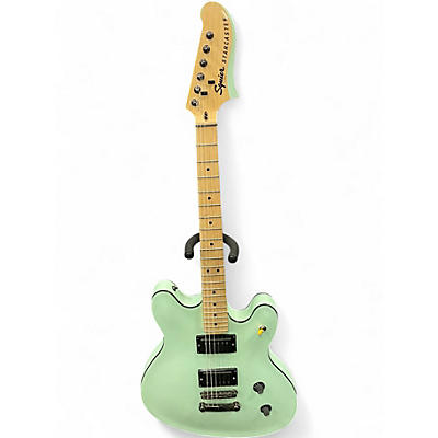 Used Squier Contemporary Active Starcaster Mint Green Hollow Body Electric Guitar