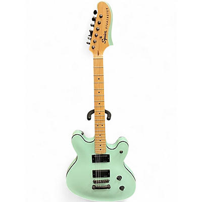 Used Squier Contemporary Active Starcaster Seafoam Green Hollow Body Electric Guitar