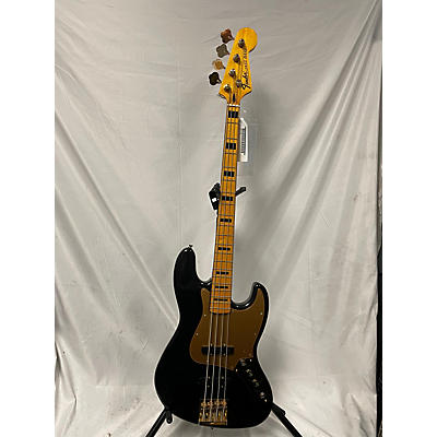 Squier Used Squier Contemporary Jazz Bass Black And Gold Electric Bass Guitar