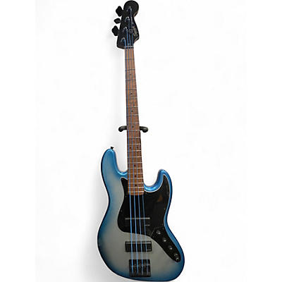 Used Squier Contemporary Jazz Bass Blue Sparkle Burst Electric Bass Guitar