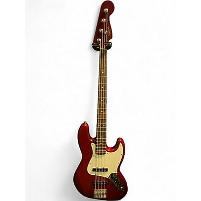 Used Squier Contemporary Jazz Bass Candy Apple Red Electric Bass Guitar