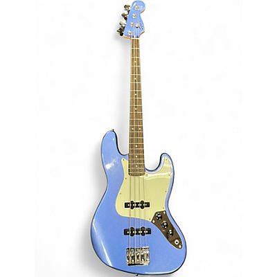Used Squier Contemporary Jazz Bass Metallic Blue Electric Bass Guitar