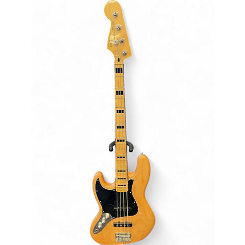 Used Squier Contemporary Jazz Bass Natural Electric Bass Guitar Natural