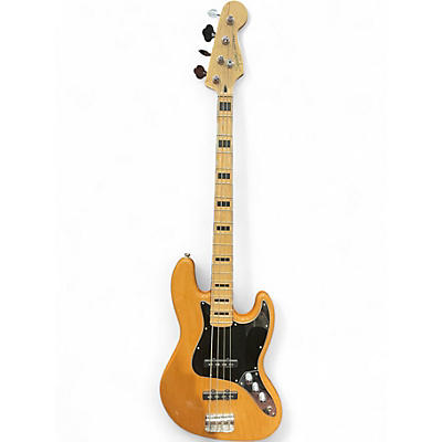 Used Squier Contemporary Jazz Bass Natural Electric Bass Guitar