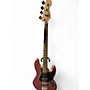 Used Squier Contemporary Jazz Bass Pink Electric Bass Guitar Pink