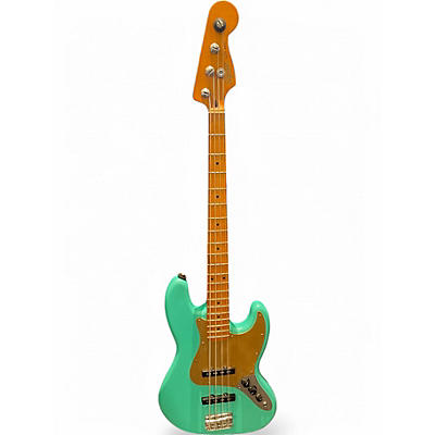 Used Squier Contemporary Jazz Bass Seafoam Green Electric Bass Guitar