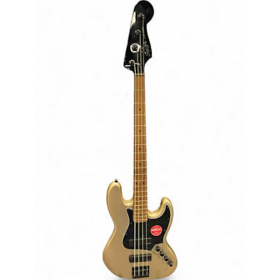 Used Squier Contemporary Jazz Bass Shoreline Gold Electric Bass Guitar