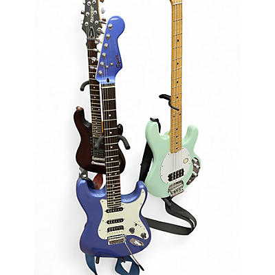 Used Squier Contemporary Stratocaster Blue Metallic Solid Body Electric Guitar