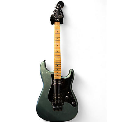 Used Squier Contemporary Stratocaster HH FR Gunmetal Metallic Solid Body Electric Guitar