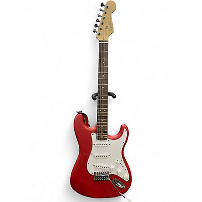 Used Squier DEBUT STRAT Satin Red Solid Body Electric Guitar