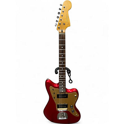 Used Squier DELUXE JAZZMASTER Candy Apple Red Metallic Solid Body Electric Guitar
