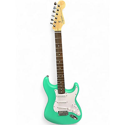 Used Squier Debut Collection Strat Turquoise Solid Body Electric Guitar