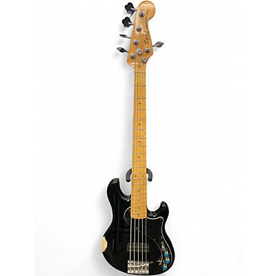 Used Squier Deluxe Dimension Bass V 5 String Black Electric Bass Guitar